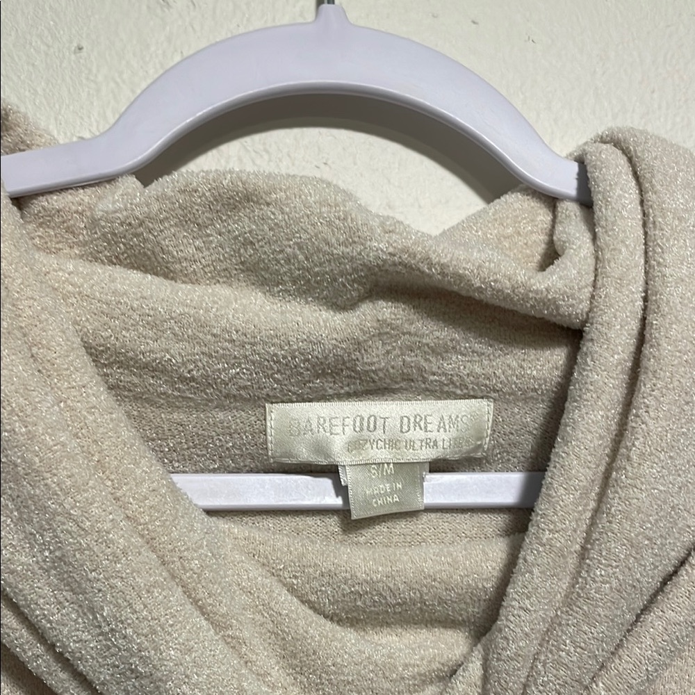 Barefoot Dreams Cream Cowl Neck Sweater - Picture 2 of 4
